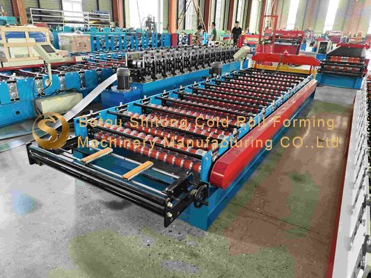 Panasonic Roof Corrugated Sheet Roll Forming Machine With Dia 75mm Shaft Diameter