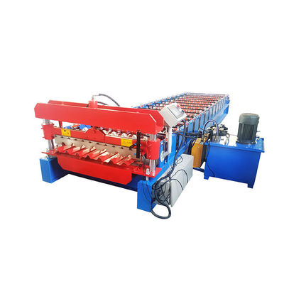 5.5kw मोटर और क्रोम प्लेटेड रोलर्स के साथ अनुकूलन योग्य 380V रूफिंग शीट रोल बनाने की मशीन
